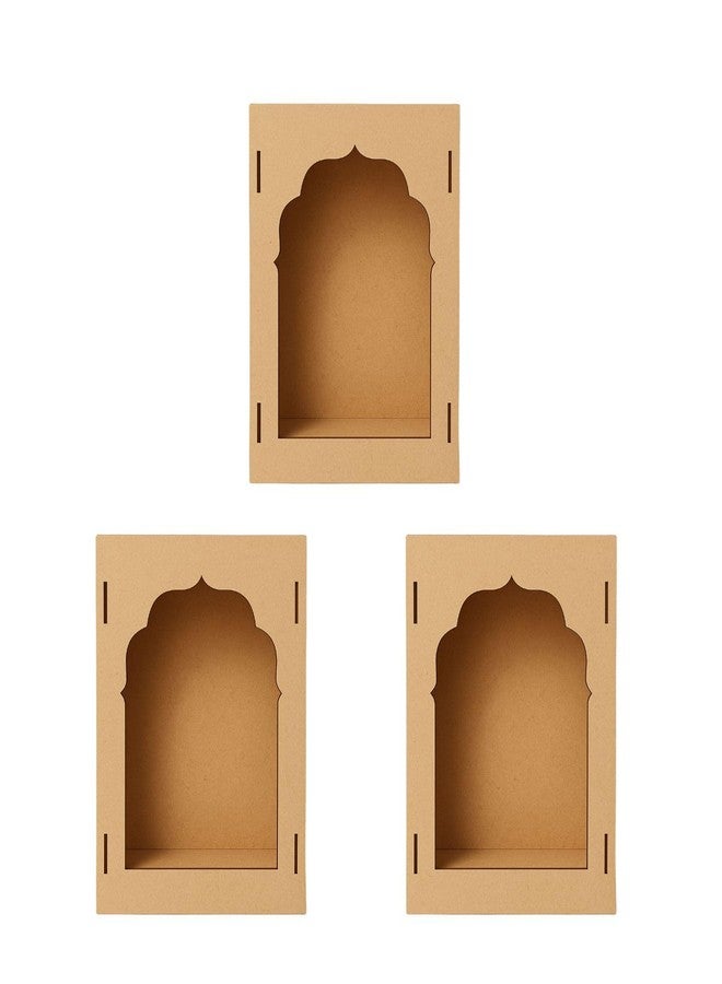 LET'S DIY طقم ديكور حائط "جاروكا" من خشب MDF غير مكتمل الصنع - صندوق خشبي عادي مقطوع يدويًا لتزيين المنزل بشكل إبداعي، وإطار قابل للتخصيص للأعمال الفنية والرسم والمشاريع اليدوية. - Image 1
